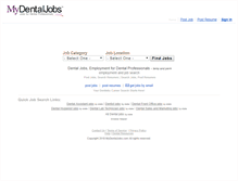 Tablet Screenshot of mydentaljobs.com